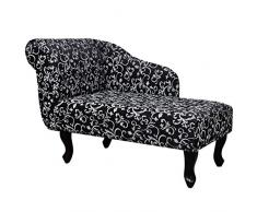 Festnight Sofá Cama de Salón Vintage con Reposabrazos Izquierdo Sillón Negro