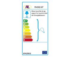 Reality R4302-87 Dezwo - Lámpara de pie, bombilla excluida, E27, 60 W, 230 V, A++, E, IP20, 180 x 28 x 28 cm, diámetro 28 cm, metal, titán