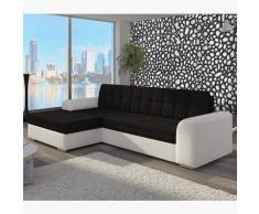 M-071 sofá de Esquina Convertible Negro Blanco Winslow 2