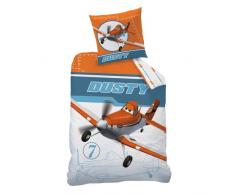 CTI Disney - Juego de cama infantil, diseño de Dusty de Planes, 100% algodón, multicolor, 135 x 200 cm