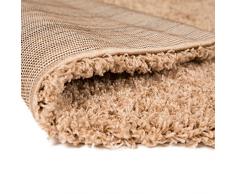 Alfombra peluda alfombra signicase 5 cm largo - suave y cálido - sala de estar/Dormitorio para colgar, polipropileno, beige, 60x110cm (2'0"x3'6")