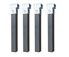 Imex El Zorro Juego 4 Patas somier sin Ruedas, Metal, Neutro, 35 x 30 x 30 mm