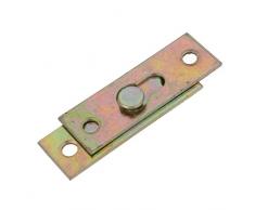 sourcingmap® Muebles Tren cama gancho de la placa soporte del conector de latón tono 2pcs