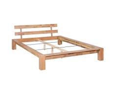Tidyard Cama Doble Estructura de Cama,Cama Elegante,Estructura de Cama de Madera Maciza de Roble 140x200 cm