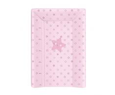 Babycalin - Colchón cambiador Luxe Etoile de color beige, 50 x 70 cm – con un metro impreso Rose Talla:50 x 70 cm