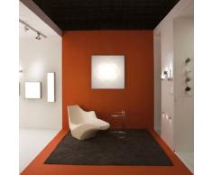 Olé by Fm Iluminación - Lámpara de techo plafón Polaris 42x42 con estructura metálica y tela elástica, color Blanco