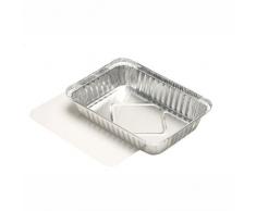 Papstar 1 caja de cartón=10 x 10 de madera, de aluminio con tapa de somier articulado, caja de cartón cuadrada de 0.8 l Watts 21,8 cm x 15,4 cm x 3,8 cm 14510