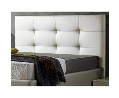 cabeceros de Cama 150 Texass cabeceros tapizados de Madera cabecero Acolchado cabecero Polipiel Blanco cabeceros para Dormitorio cabecero de Cama (Blanco, 150 * 70)