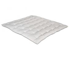 EvergreenWeb – Futón colchón matrimonio, acolchado tela ergonómico y Avvolgente, excelente como cama Salvaspazio, o como práctico Topper colchón 160 x 200 Col. Blanco – pillowt