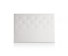 MAXCOLCHON Cabecero Amsterdam Cama de 180 (200x120) cm Polipiel Blanco
