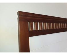 Muebles pejecar. cabecero Modelo Bora para Cama de 150 Fabricado en Madera Maciza de Pino insigni Acabado Combinado Nogal Blanco