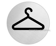 OFFORM Señal pictograma en acero inox Ø 100mm Guardarropa No.7510