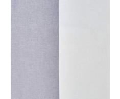 AmazonBasics - Juego de cama de franela con funda nórdica - 200 x 200 cm/50 x 80 cm x 2, Rayas grises