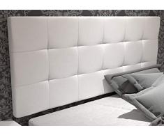 LA WEB DEL COLCHON - Cabecero tapizado Corfú para Cama de 180 (190 x 70 cms) Blanco | Cama Juvenil | Cama Matrimonio | Cabezal Cama |