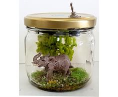 Luz nocturna para niños, marmelada luces, Historia en un tarro Junior serie elefante africano, autonomía de la batería LED luz nocturna de niños, bebés, niños estantería para libros, mesilla de noche o mesa de noche y operated-2 meses