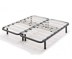 HOGAR24 ES Somier multiláminas con reguladores lumbares- (160x200cm-PATAS 26CM)