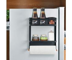 OIZEN Estante de Almacenamiento para Pared, Especiero Magnético, para Frigoríficos y Superficies de Metal, Spice Rack, Montaje en Pared.