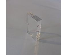 PlexiDisplays Marco de fotos, fotos tamaño A8 hasta A4, de cristal transparente, superestable, acrílico, con cierre magnético.
