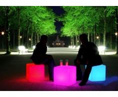 Cubo Luminoso con LUZ LED 40cm, Cambio de Color, Sin Cables, 24H