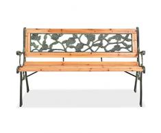 vidaXL Banco de jardín con Respaldo de diseño Rosa