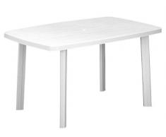 Fun Star 661835 - Mesa lateral para exterior (plástico), color blanco