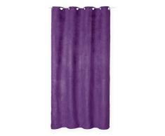 übergardine Alcantara aspecto ojales opaco cortina aprox. 140 x 245 cm # 1536, poliéster, morado, 140 x 245 cm