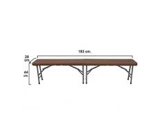 Papillon 8043816 Banco Plegable Marrón Simil Rattan 183 x 28 x 44 cm