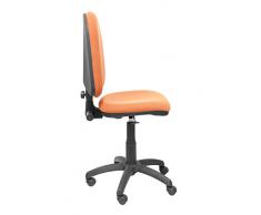 PIQUERAS Y CRESPO Modelo 04CP - Silla de oficina ergonómica con mecanismo de contacto permanente y regulable en altura - Asiento y respaldo tapizados en tejido BALI color marrón