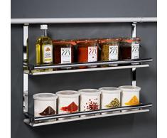 - Especiero de 2 etagig Reling Sistema Linero 2000 aspecto de acero inoxidable Especias pequeño recipiente Soporte (Soporte Reling estante * 521197