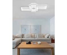 Moderna lámpara LED de techo para salón, regulable, pantalla de acrílico, lámpara de techo de diseño cuadrado, lámpara de comedor con mando a distancia, lámpara de techo, lámpara colgante, cocina