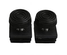 BQLZR - Tapones de rosca M8 de 30 mm x 30 mm de plástico para patas de mesa, tapones para insertar tapones con rosca de ajuste para tubo cuadrado (10 unidades)