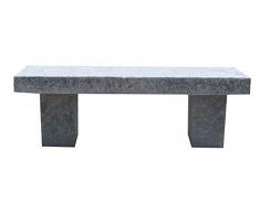 ARTISTICA GRANILLO Banco de hormigón con inerti de Piedra volcánica 130 x 42 H43 cm.