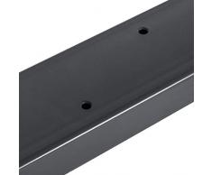 HOLZBRINK Patas de Mesa perfiles de acero 80x20 mm, forma de marco 50x72 cm, Gris Antracita, 1 Pieza, HLT-01-C-II-7016