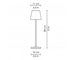 Zafferano Poldina lámpara de mesa portátil y recargable marron[Clase de eficiencia energética A]