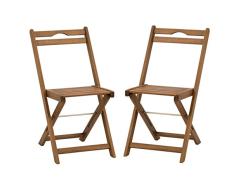 Greemotion Borkum 2 sillas, Madera de Acacia