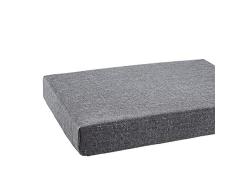 TY&WJ Rectángulo Patio Pads De Silla Larga,Espesar Esponja Entrada Banco De Zapatos Víveres Taburete Largo Taburete De Piano Alfombrilla Settee,Cojín De Banco Gris 70x30x5cm(28x12x2inch)