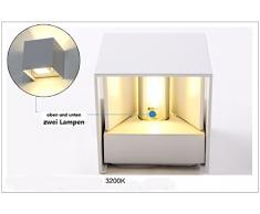 Topmo 12w lámpara de pared LED impermeable IP65 moderno al aire libre apliques 840LM 2700K blanco cálido aluminio apliques llevó exterior Arriba y Abajo Diseño