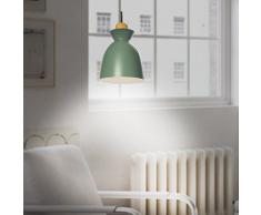 Vintage Industrial Iluminación Colgante - Retro Metal Pantallas de Iluminación Clásico Edison Colgante de Luz, Moderna Lámpara de Techo para Loft Restaurante Coffee Bar (verde)