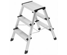 Hailo L90 Taburete de Aluminio con 2x3 peldaños
