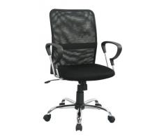 SixBros. Sillón de Oficina Silla de Oficina Silla giratoria Negra - H-8078F-2/1322