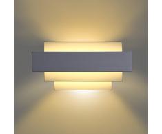 Lightess Apliques de Pared Bañadores de Pared Lámpara de Pared 40w Agradable Luz de Ambiente Decoración para Dormitorio, Studio, Porche, Viene con Led Bombilla, Blanco Cálido
