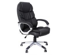 SONGMICS Silla ergonómica de oficina estudio con ruedas OBG24B