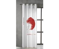 TSUKI Hinata Cortina Ojales metálicos 150 x 260 Zen, Chillout, Japonesa