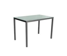 Eurosilla Mirror110 Mesa para Cocina, Metal, Blanco, 110 x 70 x 75 cm