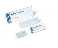 Table - Portanombres de mesa (acrílico, para etiquetas de 52 / 104 x 150 mm), transparente