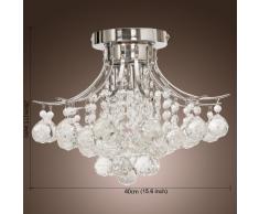 ALFRED® Moderna Candelabro de Cristal con 3 Luces (acabado cromado) ,Techo luz,montaje empotrado,Bedroom, Living Room