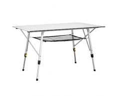 Uquip Variety L - Mesa para acampada, aluminio, 120 x 70cm, altura regulable