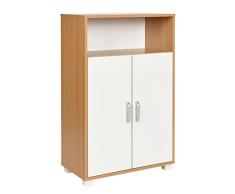 ts-ideen Armario cómoda Estante Blanco Apariencia de Madera 91 x 60 cm