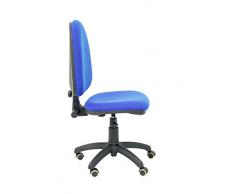 PIQUERAS Y CRESPO Modelo 04CP - Silla de oficina ergonómica con mecanismo de contacto permanente y regulable en altura - Asiento y respaldo tapizados en tejido BALI color azul