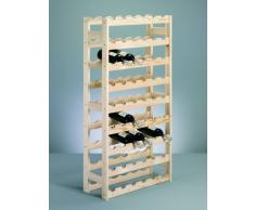 Zeller 13165 Botellero para 54 Botellas, Pino, 67.5 x 25 x 118 cm, Marrón